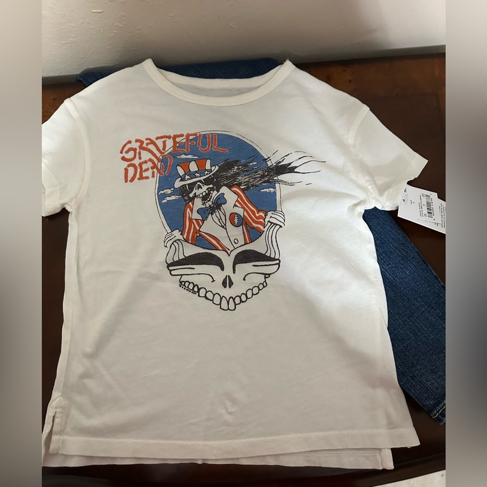 NWT Rare Junk Food Kids Grateful Dead Hard Rock Band Tee Shirt
